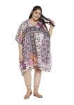 Oussum Plus Size Short Kaftan Dress for Beach