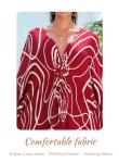 Plus Size Hawaiian Batwing Sleeve Kaftan Dress