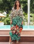 Plus Size Batwing Sleeve Kaftan Beach Dress