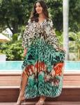 Plus Size Batwing Sleeve Kaftan Beach Dress