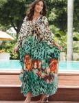 Plus Size Batwing Sleeve Kaftan Beach Dress