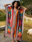 Plus Size V-Neck Kaftan Dress for Women