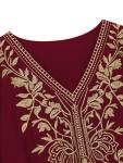 Plus Size Embroidered Moroccan Kaftan Dress