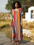 Plus Size V-Neck Kaftan Dress for Women