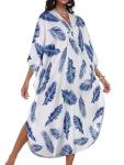 Chicgal Plus Size Batwing Sleeve Kaftan Dress