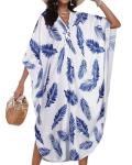 Chicgal Plus Size Batwing Sleeve Kaftan Dress