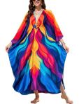Plus Size V-Neck Summer Kaftan Beach Dress