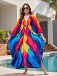 Plus Size V-Neck Summer Kaftan Beach Dress