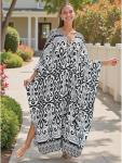 Plus Size V-Neck Summer Kaftan Beach Dress