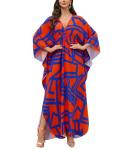 Plus Size V-Neck Batwing Kaftan Beach Dress
