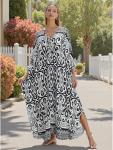 Plus Size V-Neck Summer Kaftan Beach Dress