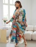 Plus Size Batwing Sleeve Kaftan Dress