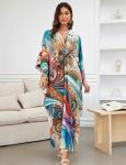 Plus Size Batwing Sleeve Kaftan Dress