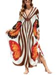 Plus Size V-Neck Summer Kaftan Beach Coverup