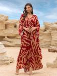 Plus Size African Print Kaftan Dress for Women