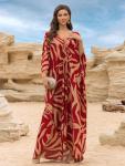 Plus Size African Print Kaftan Dress for Women