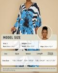 Plus Size Floral Kaftan Swim Cover-Up Dress