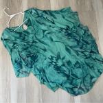 Silk Floral Kaftan Dress for Women - Blue