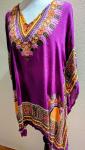 Purple Boho Kaftan Tunic for Beach Days