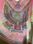 Rhinestone Kaftan Sheer Beach Cover-Up