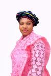 Pink African Kaftan Dress with Matching Bag