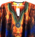 Colorful Boho V Neck Maxi Kaftan Dress