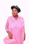 Pink African Kaftan Dress with Matching Bag