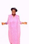 Pink African Kaftan Dress with Matching Bag