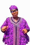 Plus Size Purple African Kaftan Dress with Headwrap