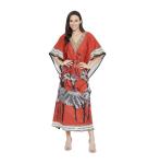 Plus Size Geometric V-Neck Kaftan Maxi Dress