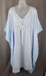 Light Blue Cotton Textured Kaftan Dress Size 2