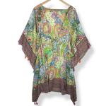 Sheer Paisley Boho Kaftan Tunic for Festivals