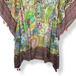 Sheer Paisley Boho Kaftan Tunic for Festivals