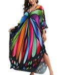 Plus Size Batwing Sleeve Kaftan Maxi Dress