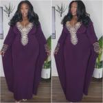 Plus Size Dark Purple Women's Kaftan Nightgown