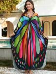 Plus Size Batwing Sleeve Kaftan Maxi Dress