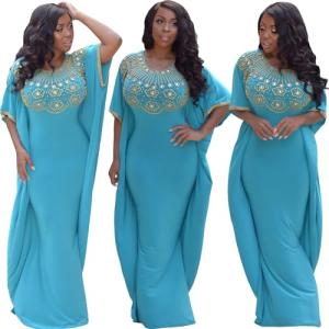 Elegant Plus Size Turquoise Kaftan for Women