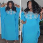 Elegant Plus Size Turquoise Kaftan for Women