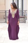 Plus Size Dark Purple Women's Kaftan Nightgown