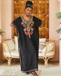 Moroccan Plus Size Embroidered Kaftan Dress