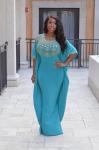 Elegant Plus Size Turquoise Kaftan for Women