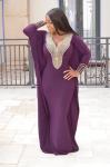Plus Size Dark Purple Women's Kaftan Nightgown