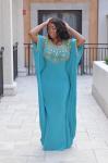 Elegant Plus Size Turquoise Kaftan for Women