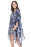 Floral Beach Kaftan Swimsuit Cover-Up in Blue