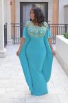Elegant Plus Size Turquoise Kaftan for Women