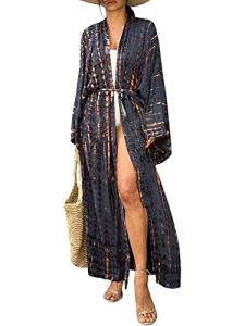 Chunoy Women's Lightweight Tie Dye Kaftan Cover Up