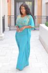 Elegant Plus Size Turquoise Kaftan for Women
