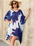 Moss Rose Floral Beach Kaftan Swimsuit Cover-Up