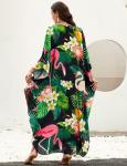 Colorful Animal Print Plus Size Kaftan Dress