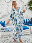 Plus Size Animal Print Kaftan Dress for Summer
